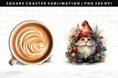 Gnome Square Coaster Design | Square Coaster PNG Product Image 1