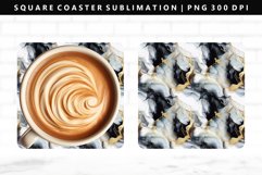 Alcohol Ink Square Coaster Design | Square Coaster PNG Product Image 1