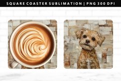 Funny Dog Square Coaster Design | Square Coaster PNG Product Image 1