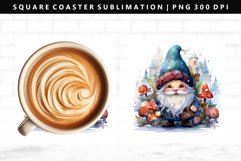 Gnome Square Coaster Design | Square Coaster PNG Product Image 1