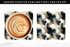 Alcohol Ink Square Coaster Design | Square Coaster PNG Product Image 1