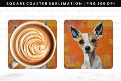 Funny Dog Square Coaster Design | Square Coaster PNG Product Image 1