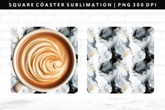 Alcohol Ink Square Coaster Design | Square Coaster PNG Product Image 1