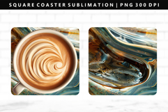 Abstract Square Coaster Design | Square Coaster PNG Product Image 1
