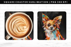 Funny Dog Square Coaster Design | Square Coaster PNG Product Image 1