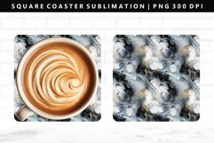 Alcohol Ink Square Coaster Design | Square Coaster PNG Product Image 1