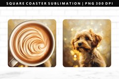 Funny Dog Square Coaster Design | Square Coaster PNG Product Image 1
