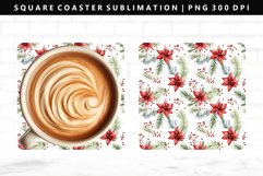 Christmas Square Coaster Design | Square Coaster PNG Product Image 1