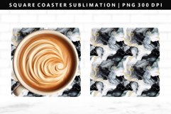 Alcohol Ink Square Coaster Design | Square Coaster PNG Product Image 1