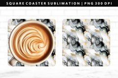 Alcohol Ink Square Coaster Design | Square Coaster PNG Product Image 1