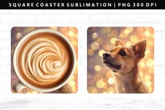 Funny Dog Square Coaster Design | Square Coaster PNG Product Image 1