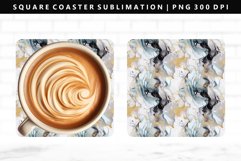 Alcohol Ink Square Coaster Design | Square Coaster PNG Product Image 1