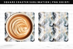 Alcohol Ink Square Coaster Design | Square Coaster PNG Product Image 1