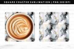 Alcohol Ink Square Coaster Design | Square Coaster PNG Product Image 1