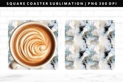 Alcohol Ink Square Coaster Design | Square Coaster PNG Product Image 1