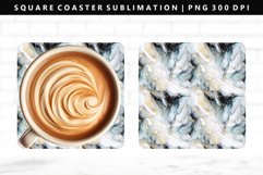 Alcohol Ink Square Coaster Design | Square Coaster PNG Product Image 1