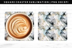 Alcohol Ink Square Coaster Design | Square Coaster PNG Product Image 1