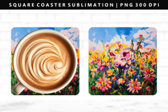Pig Square Coaster Design | Square Coaster PNG Product Image 1
