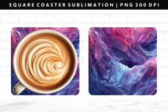 Abstract Square Coaster Design | Square Coaster PNG Product Image 1
