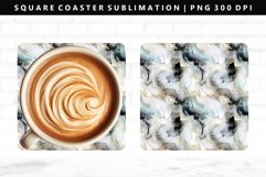 Alcohol Ink Square Coaster Design | Square Coaster PNG Product Image 1