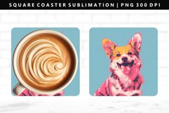 Funny Dog Square Coaster Design | Square Coaster PNG Product Image 1
