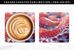 Abstract Square Coaster Design | Square Coaster PNG Product Image 1