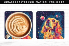 Funny Dog Square Coaster Design | Square Coaster PNG Product Image 1