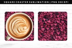 Heart Square Coaster Design | Square Coaster PNG Product Image 1