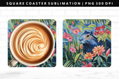 Capybara Square Coaster Design | Square Coaster PNG Product Image 1