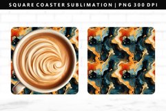 Alcohol Ink Square Coaster Design | Square Coaster PNG Product Image 1