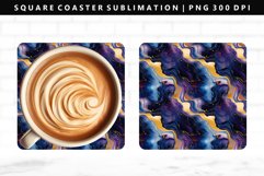 Alcohol Ink Square Coaster Design | Square Coaster PNG Product Image 1