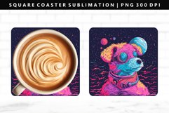 Funny Dog Square Coaster Design | Square Coaster PNG Product Image 1