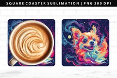 Funny Dog Square Coaster Design | Square Coaster PNG Product Image 1