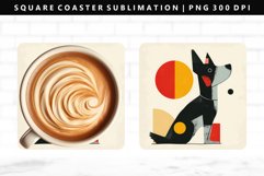 Funny Dog Square Coaster Design | Square Coaster PNG Product Image 1