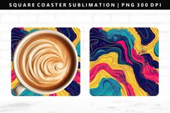 Retro Pop Art Square Coaster Design | Square Coaster PNG Product Image 1