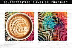 Retro Pop Art Square Coaster Design | Square Coaster PNG Product Image 1