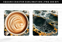 Abstract Square Coaster Design | Square Coaster PNG Product Image 1