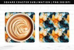Alcohol Ink Square Coaster Design | Square Coaster PNG Product Image 1