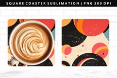 Retro Pop Art Square Coaster Design | Square Coaster PNG Product Image 1