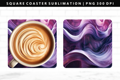 Abstract Square Coaster Design | Square Coaster PNG Product Image 1