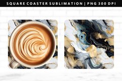 Alcohol Ink Square Coaster Design | Square Coaster PNG Product Image 1