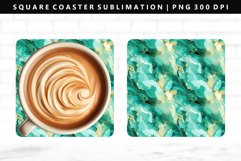 Alcohol Ink Square Coaster Design | Square Coaster PNG Product Image 1