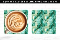 Alcohol Ink Square Coaster Design | Square Coaster PNG Product Image 1