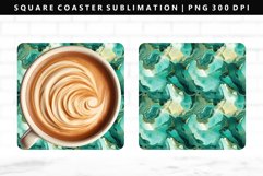 Alcohol Ink Square Coaster Design | Square Coaster PNG Product Image 1