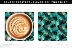 Alcohol Ink Square Coaster Design | Square Coaster PNG Product Image 1