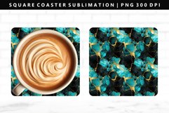 Alcohol Ink Square Coaster Design | Square Coaster PNG Product Image 1