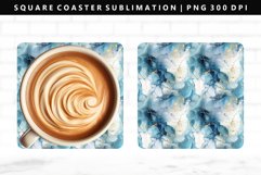 Alcohol Ink Square Coaster Design | Square Coaster PNG Product Image 1