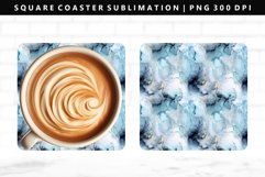 Alcohol Ink Square Coaster Design | Square Coaster PNG Product Image 1
