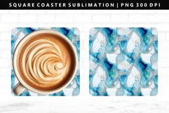 Alcohol Ink Square Coaster Design | Square Coaster PNG Product Image 1