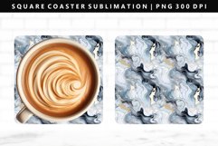 Alcohol Ink Square Coaster Design | Square Coaster PNG Product Image 1
